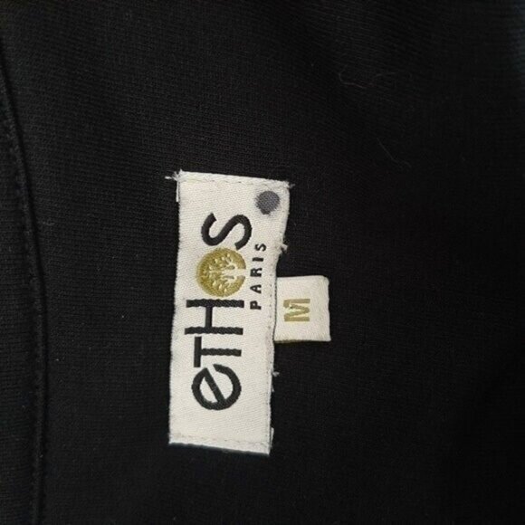 ETHOS \ Paris Blazer Jacket Organic Cotton Black Sz M - Picture 10 of 11